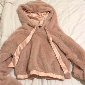 Teddy Cropped Hoodie